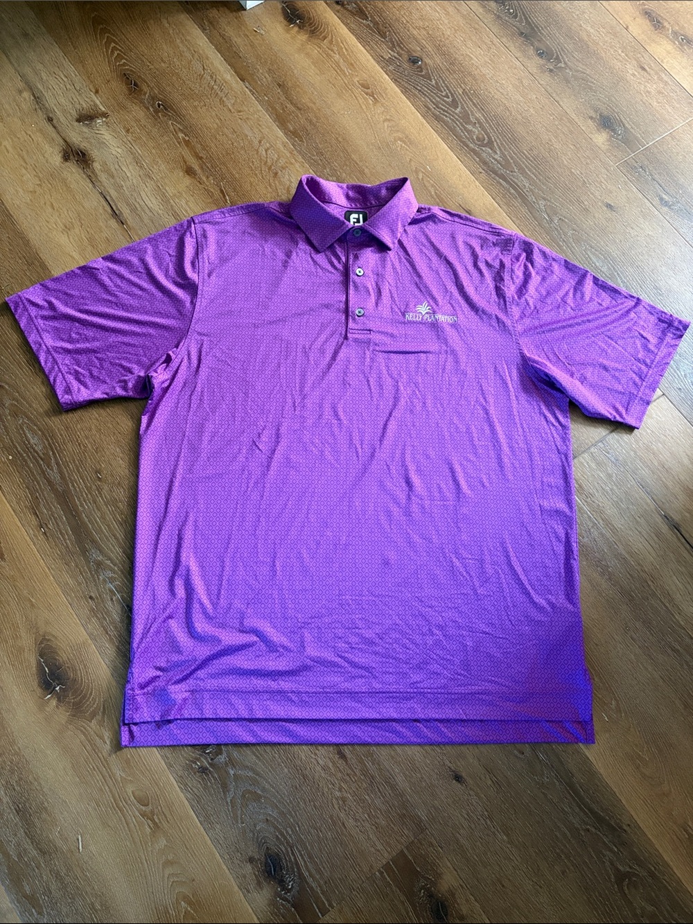 FootJoy Kelly Plantation Men's Bright Purple Golf Polo Size XL EUC